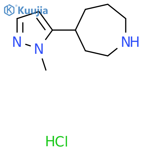 4-(1-methyl-1H-pyrazol-5-yl)azepane hydrochloride structure