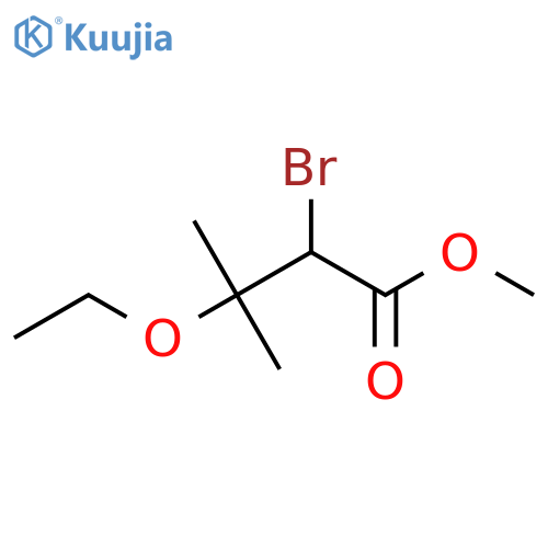 Methyl 2-bromo-3-ethoxy-3-methylbutanoate structure