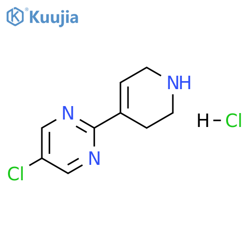 Pyrimidine, 5-chloro-2-(1,2,3,6-tetrahydro-4-pyridinyl)-, hydrochloride (1:1) structure