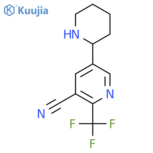 5-(Piperidin-2-yl)-2-(trifluoromethyl)pyridine-3-carbonitrile structure