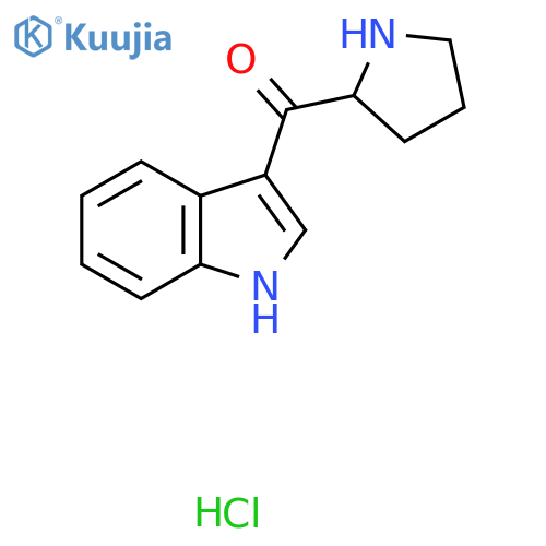 3-(pyrrolidine-2-carbonyl)-1H-indole hydrochloride structure