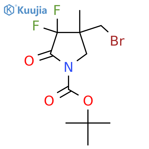 Tert-butyl 4-(bromomethyl)-3,3-difluoro-4-methyl-2-oxopyrrolidine-1-carboxylate structure