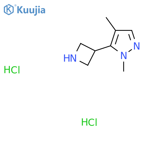 5-(azetidin-3-yl)-1,4-dimethyl-1H-pyrazole dihydrochloride structure