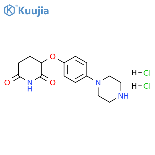 2,6-Piperidinedione, 3-[4-(1-piperazinyl)phenoxy]-, hydrochloride (1:2) structure
