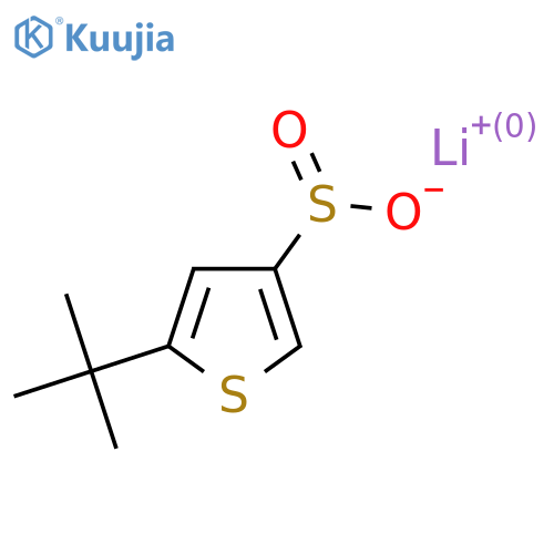 Lithium(1+) 5-tert-butylthiophene-3-sulfinate structure