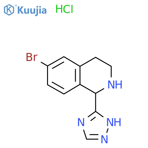 6-bromo-1-(1H-1,2,4-triazol-3-yl)-1,2,3,4-tetrahydroisoquinoline hydrochloride structure