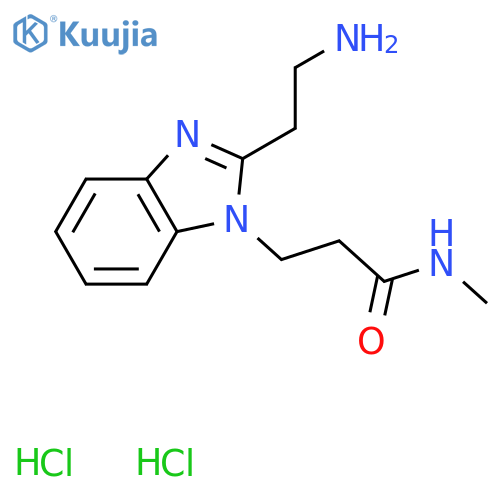 3-2-(2-aminoethyl)-1H-1,3-benzodiazol-1-yl-N-methylpropanamide dihydrochloride structure