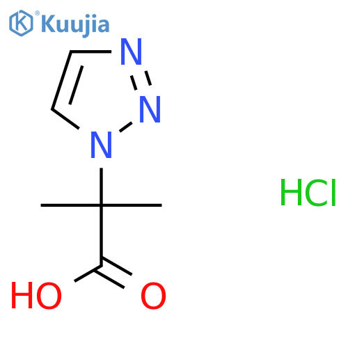 2-methyl-2-(1H-1,2,3-triazol-1-yl)propanoic acid hydrochloride structure