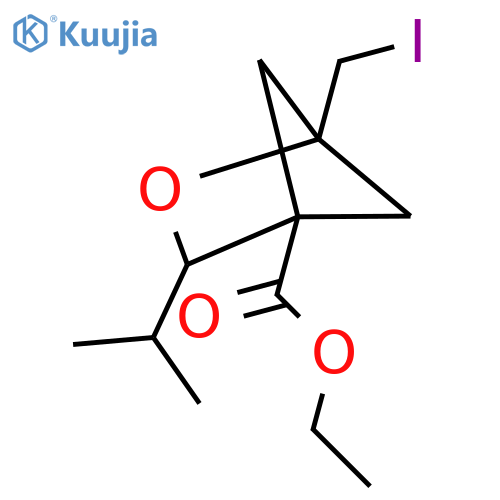 ethyl 1-(iodomethyl)-3-(propan-2-yl)-2-oxabicyclo2.1.1hexane-4-carboxylate structure
