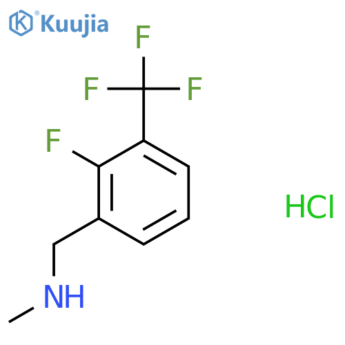 {2-fluoro-3-(trifluoromethyl)phenylmethyl}(methyl)amine hydrochloride structure