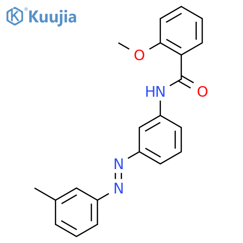 2-methoxy-N-{3-[(1E)-2-(3-methylphenyl)diazen-1-yl]phenyl}benzamide structure