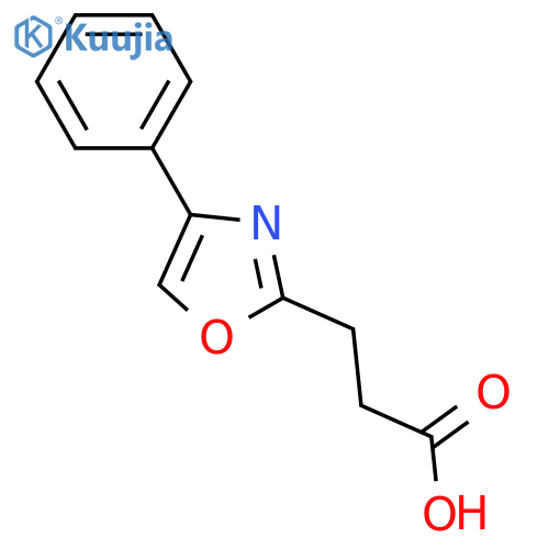 3-(4-phenyl-1,3-oxazol-2-yl)propanoic acid structure