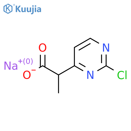 2-(2-Chloropyrimidin-4-YL)propanoic acid sodium salt structure