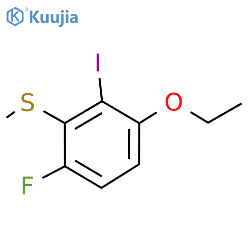 Benzene, 1-ethoxy-4-fluoro-2-iodo-3-(methylthio)- structure