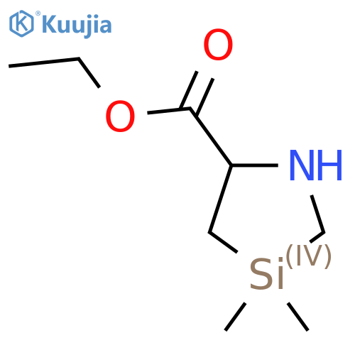 Ethyl 3,3-dimethyl-1,3-azasilolidine-5-carboxylate structure