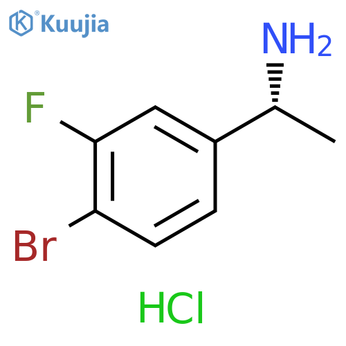 (R)-1-(4-Bromo-3-fluorophenyl)ethan-1-amine hydrochloride structure