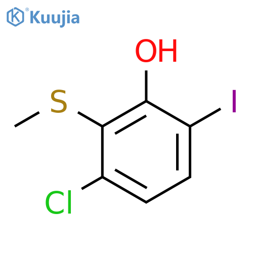 3-Chloro-6-iodo-2-(methylthio)phenol structure
