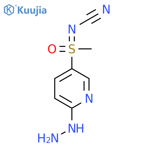 Cyano[(6-hydrazinylpyridin-3-yl)(methyl)oxo-lambda6-sulfanylidene]amine structure