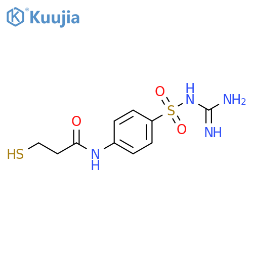 Propanamide, N-[4-[[(aminoiminomethyl)amino]sulfonyl]phenyl]-3-mercapto- structure