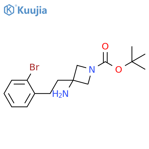1,1-Dimethylethyl 3-amino-3-[2-(2-bromophenyl)ethyl]-1-azetidinecarboxylate structure