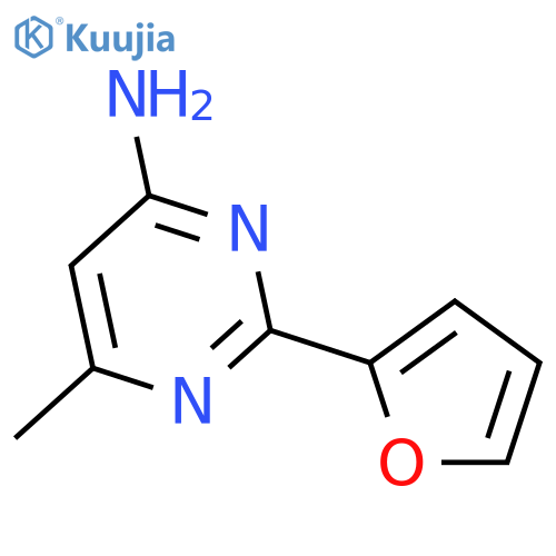 2-Furan-2-yl-6-methyl-pyrimidin-4-ylamine structure
