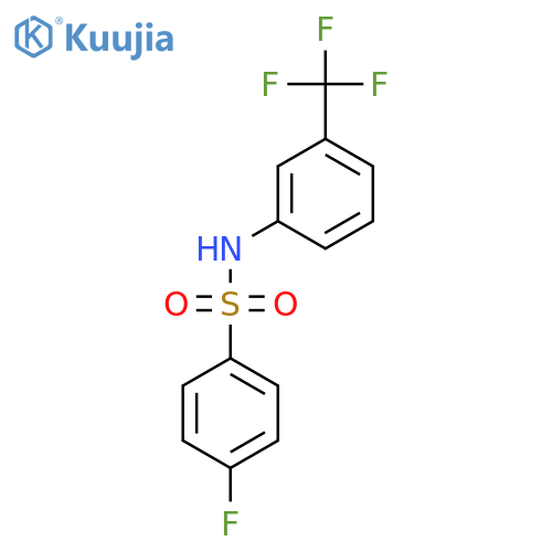 4-fluoro-N-[3-(trifluoromethyl)phenyl]benzenesulfonamide structure