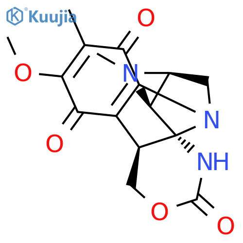 Azirino[2',3':3,4]pyrrolo[1,2-a][1,3]oxazino[4,5-b]indole-2,5,8(1H)-trione,4,4a,10,10a,11,11a-hexahydro-6-methoxy-7,11-dimethyl-, (4aS,10aS,11aS,11bS)- structure