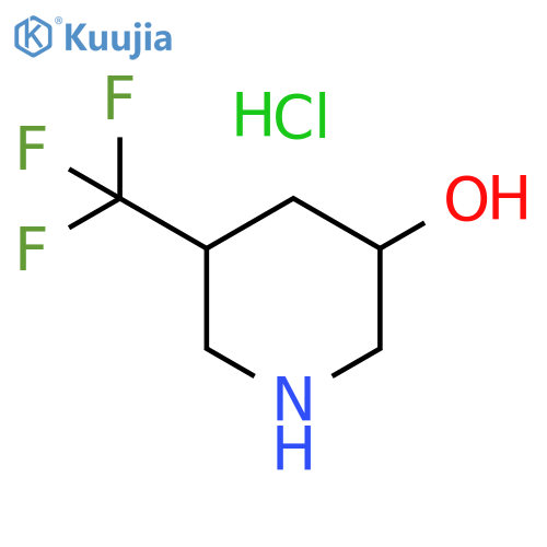 5-Trifluoromethyl-piperidin-3-ol hydrochloride structure