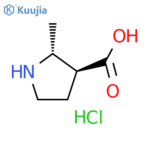 trans-2-Methyl-pyrrolidine-3-carboxylic acid hydrochloride structure