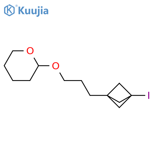 2-[3-(3-iodo-1-bicyclo[1.1.1]pentanyl)propoxy]tetrahydropyran structure