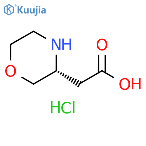 3-Morpholineacetic acid, hydrochloride (1:1), (3R)- structure
