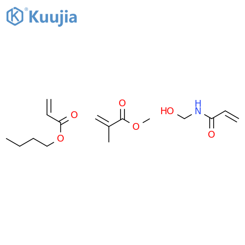 Methyl methacrylate, butyl acrylate, N-methylolacrylamide polymer structure
