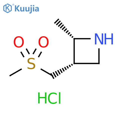 (2S,3S)-2-methyl-3-(methylsulfonylmethyl)azetidine;hydrochloride structure