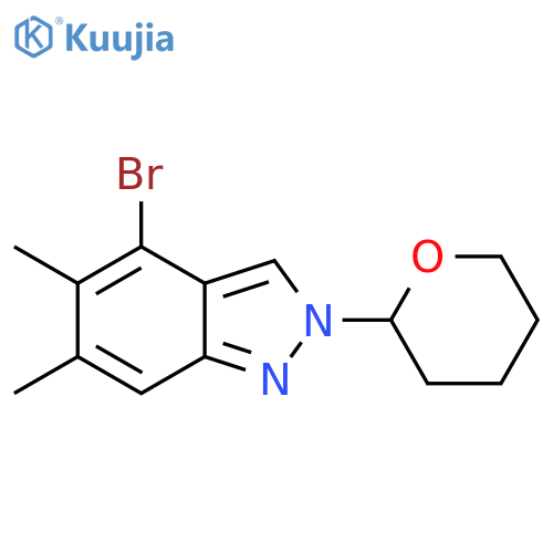4-Bromo-5,6-dimethyl-2-tetrahydropyran-2-yl-indazole structure