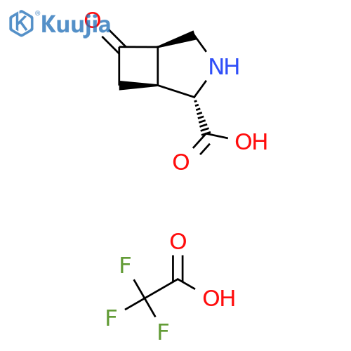 Rel-(1S,2S,5R)-6-oxo-3-azabicyclo[3.2.0]heptane-2-carboxylic acid 2,2,2-trifluoroacetic acid structure