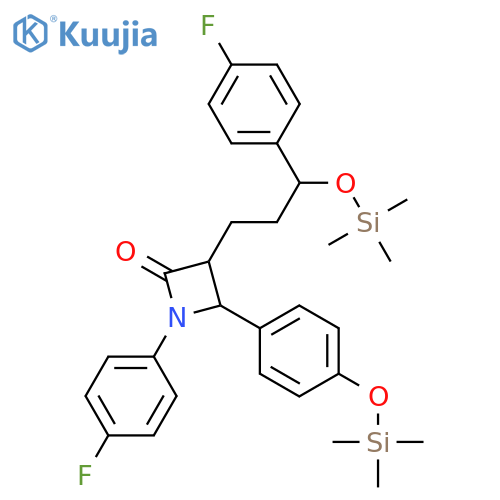 (3R,4S)-1-(4-Fluorophenyl)-3-((S)-3-(4-fluorophenyl)-3-((trimethylsilyl)oxy)propyl)-4-(4-((trimethylsilyl)oxy)phenyl)azetidin-2-one structure
