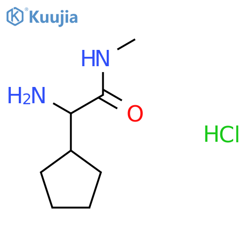 2-amino-2-cyclopentyl-N-methylacetamide hydrochloride structure