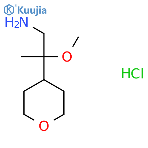 2-Methoxy-2-(oxan-4-yl)propan-1-amine hydrochloride structure