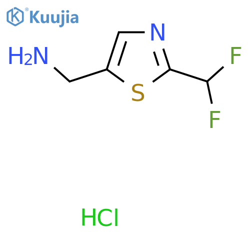 1-[2-(Difluoromethyl)-1,3-thiazol-5-yl]methanamine hydrochloride structure