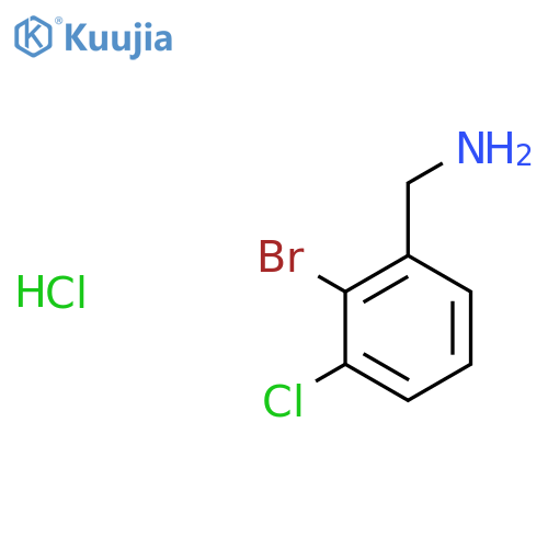 (2-bromo-3-chlorophenyl)methanamine hydrochloride structure