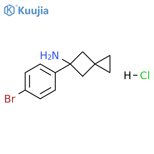 Spiro[2.3]hexan-5-amine, 5-(4-bromophenyl)-, hydrochloride (1:1) structure