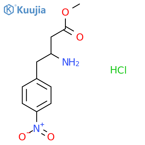 Methyl 3-amino-4-(4-nitrophenyl)butanoate hydrochloride structure