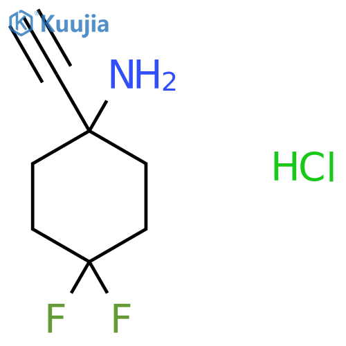 1-Ethynyl-4,4-difluorocyclohexan-1-amine hydrochloride structure