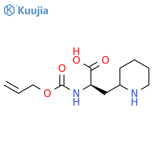 (2R)-3-(piperidin-2-yl)-2-{(prop-2-en-1-yloxy)carbonylamino}propanoic acid structure