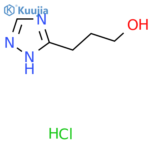 3-(1H-1,2,4-triazol-5-yl)propan-1-ol hydrochloride structure