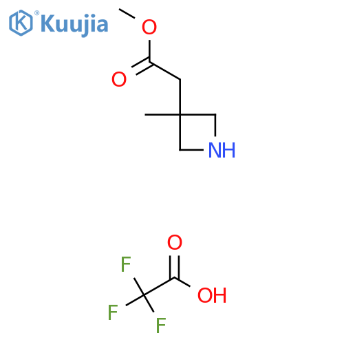 Methyl 2-(3-methylazetidin-3-yl)acetate; trifluoroacetic acid structure