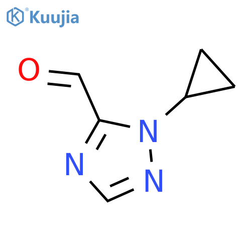 1-cyclopropyl-1H-1,2,4-triazole-5-carbaldehyde structure