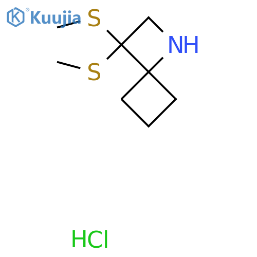 3,3-Bis(methylthio)-1-azaspiro[3.3]heptane hydrochloride structure