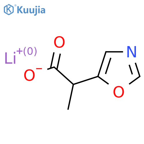 Lithium(1+) 2-(1,3-oxazol-5-yl)propanoate structure