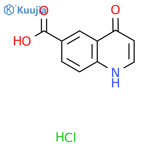 4-Oxo-1,4-dihydroquinoline-6-carboxylic acid hydrochloride structure